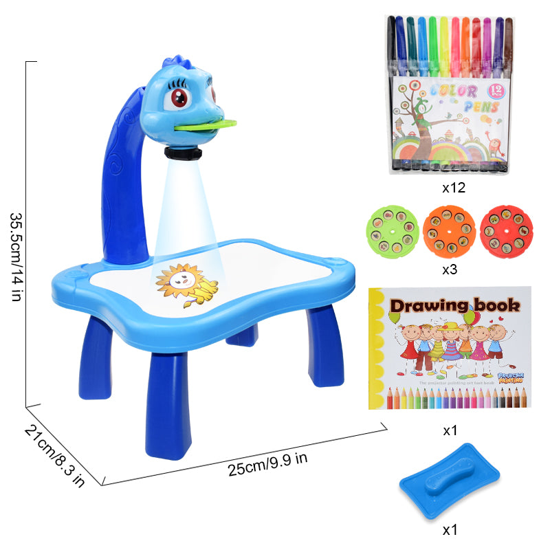 Children LED Projector Drawing Table Toy Painting Set