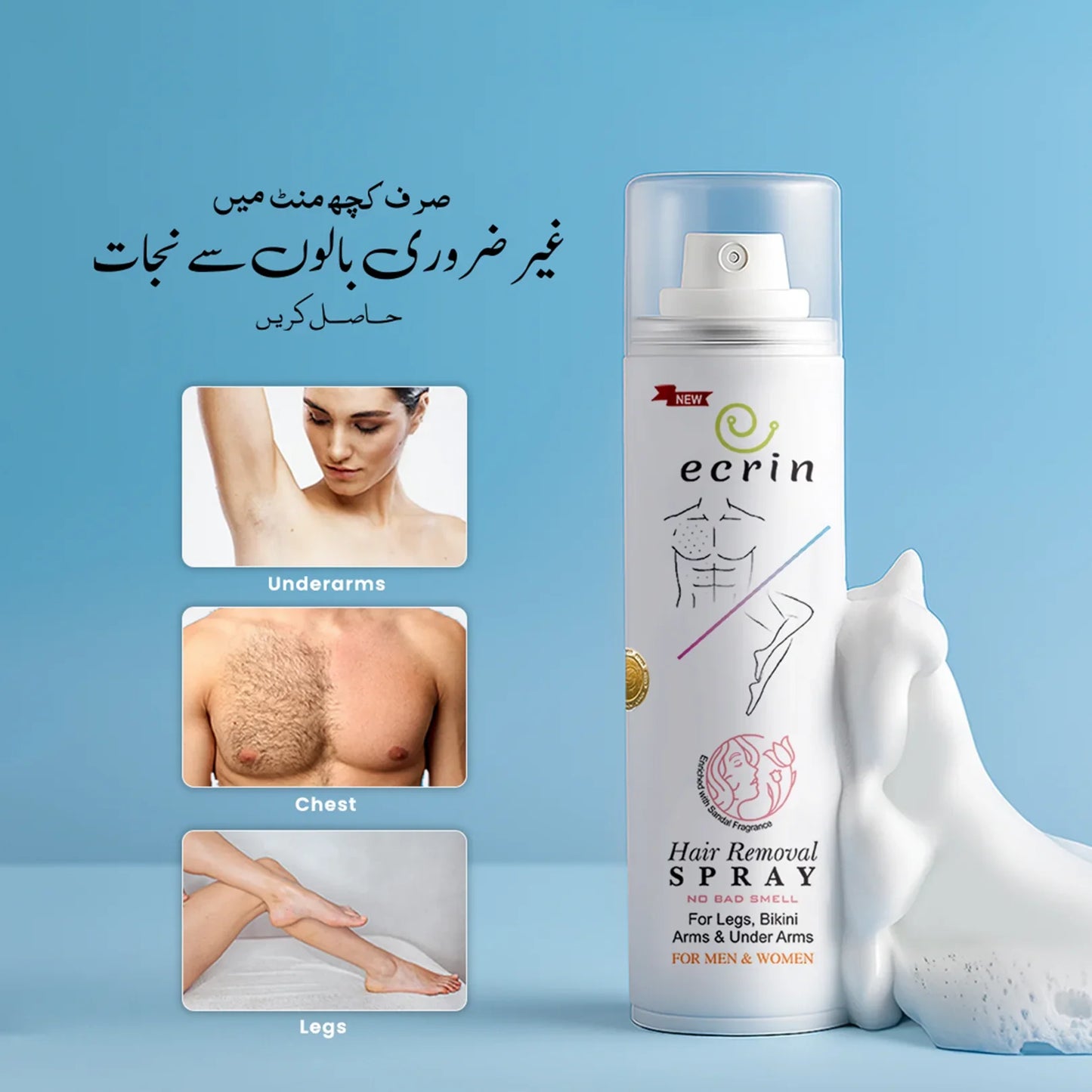 E-crin Hair Removal Spray For Men and Women